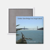 Golden Gate Bridge van Angel Island Magneet (Voorkant / Achterkant)