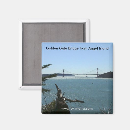 Golden Gate Bridge van Angel Island Magneet (Voorkant / Achterkant)
