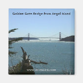 Golden Gate Bridge van Angel Island Magneet (Voorkant)