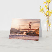 Golden gate bridge van het Strand van Baker Kaart (Gele Bloem)