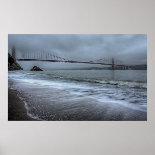 Golden Gate Bridge van Kirby Cove Beach Poster (Voorkant)