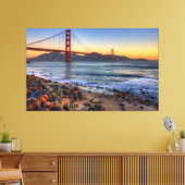 Golden Gate Bridge vanaf de baai van San Francisco Canvas Afdruk (Insitu (Woonkamer))
