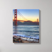 Golden Gate Bridge vanaf de baai van San Francisco Canvas Afdruk (Voorkant)