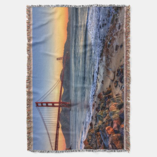 Golden Gate Bridge vanaf de baai van San Francisco Deken (Voorkant Verticaal)