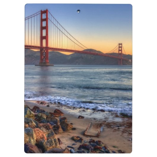 Golden Gate Bridge vanaf de baai van San Francisco Klembord (Achterkant)