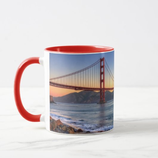 Golden Gate Bridge vanaf de baai van San Francisco Mok (Links)