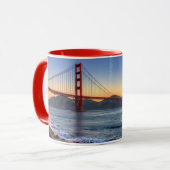 Golden Gate Bridge vanaf de baai van San Francisco Mok (Voorkant links)