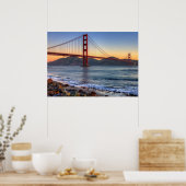 Golden Gate Bridge vanaf de baai van San Francisco Poster (Keuken)