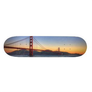 Golden Gate Bridge vanaf de baai van San Francisco Skateboard