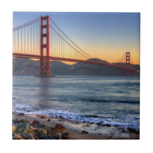 Golden Gate Bridge vanaf de baai van San Francisco Tegeltje
