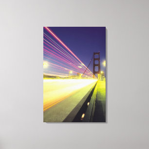 Golden Gate Bridge, verkeerslichten, San Canvas Afdruk