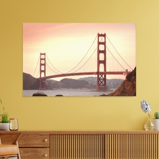 Golden Gate Bridge verpakt canvas (Insitu (Woonkamer))