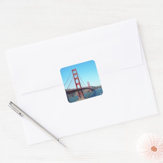 Golden Gate Bridge Vierkante Sticker (Envelop)