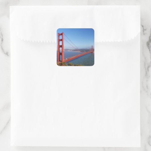 Golden Gate Bridge Vierkante Sticker (Tas)