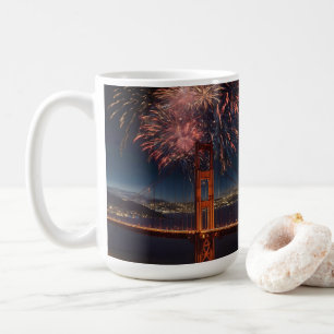 Golden Gate Bridge vuurwerk onafhankelijkheidsdag, Koffiemok
