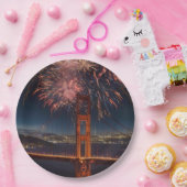 Golden Gate Bridge vuurwerk onafhankelijkheidsdag, Papieren Bordje (Feest)