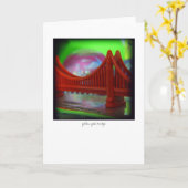 golden gate bridge - wenskaart kaart (Gele Bloem)