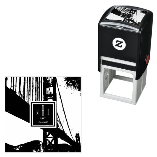 Golden gate bridge  zelfinktende stempel (In situ)