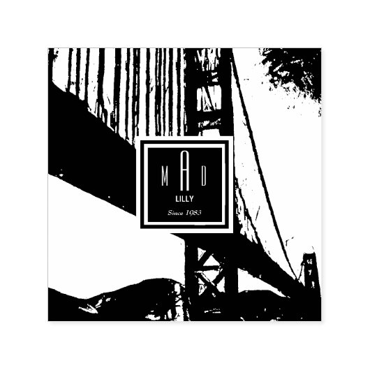 Golden gate bridge  zelfinktende stempel (Design)