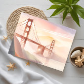 Golden Gate Bridge | Zonsopgang Mooie Waterverf Briefkaart