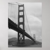 Golden Gate Bridge (zwart-wit) Poster (Voorkant)