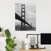 Golden Gate Bridge (zwart-wit) Poster (Thuiskantoor)