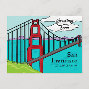 Golden Gate briefkaart van San Francisco