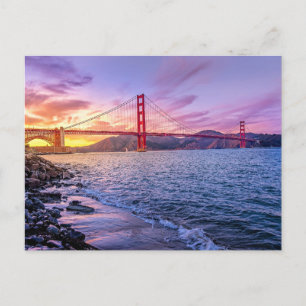 Golden Gate-brug, beroemd landmark, Briefkaart