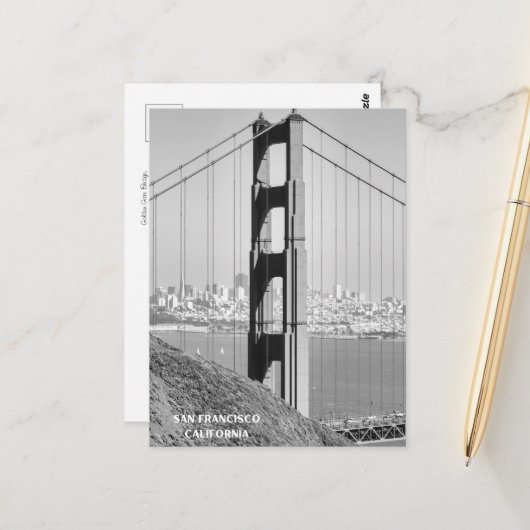 Golden Gate-brug Briefkaart (Voorkant / Achterkant in situ)