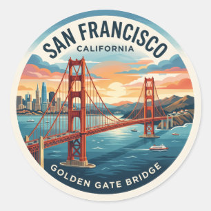 Golden Gate-brug Californië Ronde Sticker