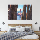 Golden Gate brug door cipressen Canvas Afdruk (Insitu (Slaapkamer))
