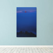 Golden Gate-brug in mist 's nachts Canvas Afdruk (Insitu (Houten vloer))