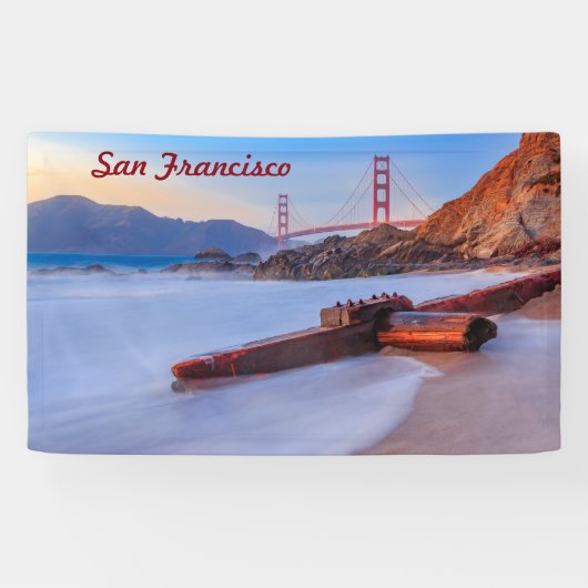 Golden Gate-brug in San Francisco, Baker Beach Spandoek (Horizontaal)