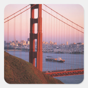 Golden Gate-brug; San Francisco; Californië; Vierkante Sticker