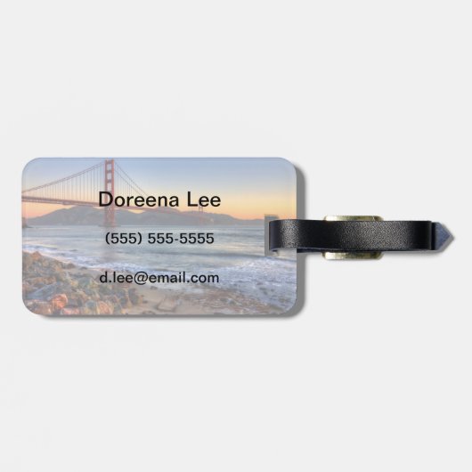 Golden Gate-brug vanuit San Francisco-baipad Bagagelabel (Achterkant horizontaal)