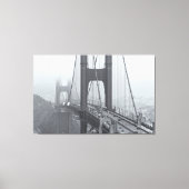Golden Gate bw Canvas Afdruk (Voorkant)