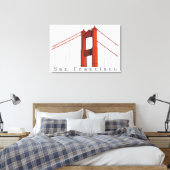 Golden Gate Canvas Afdruk (Insitu (Slaapkamer))