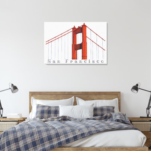 Golden Gate Canvas Afdruk (Insitu (Slaapkamer))