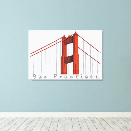 Golden Gate Canvas Afdruk (Insitu (Houten vloer))