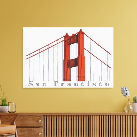 Golden Gate Canvas Afdruk (Insitu (Woonkamer))