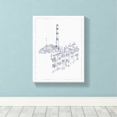 Golden Gate Canvas Afdruk (Insitu (Houten vloer))