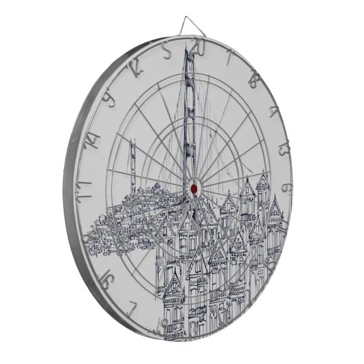 Golden Gate Dartbord (Voorkant Links)