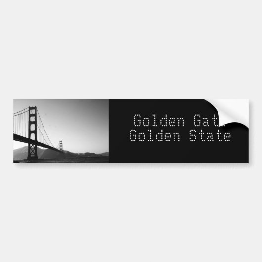 Golden Gate Golden State Bumpersticker (Voorkant)