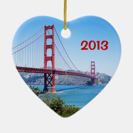 Golden Gate Heart Ornament (Achterkant)