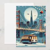 Golden Gate Holiday Magic - San Francisco Kerstmis Feestdagenkaart (Voorkant / Achterkant)