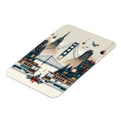 Golden Gate Holiday Magic San Francisco Kerstmis Magneet (Linkerzijde)