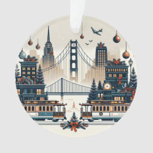 Golden Gate Holiday Magic San Francisco Kerstmis Ornament