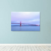 Golden Gate in de mist Canvas Afdruk (Insitu (Houten vloer))
