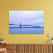 Golden Gate in de mist Canvas Afdruk (Insitu (Woonkamer))