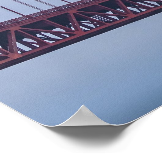 Golden Gate in de mist Poster (Hoek)